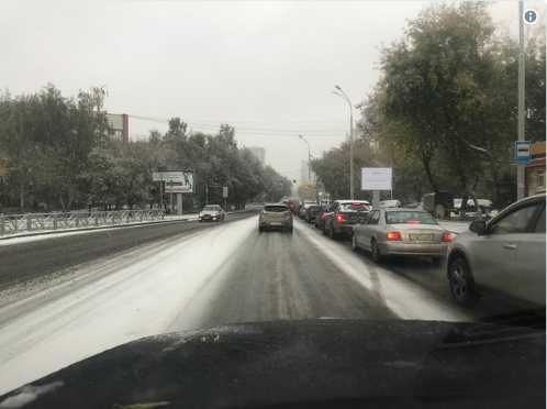 Снег в Екатеринбурге сегодня: фото снегопада